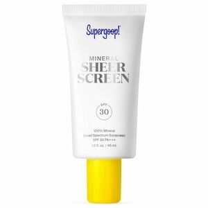 Supergoop! Mineral SHEER SCREEN Sunscreen SPF 30 Broad Spectrum SEALED TUBE NIB!